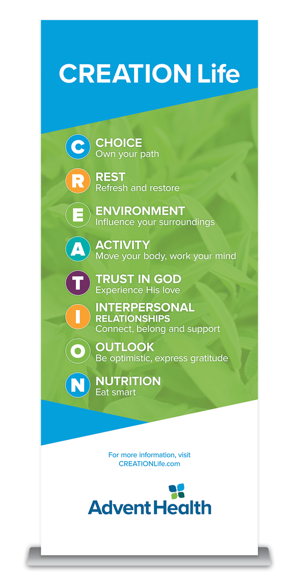 CREATION Life Pull-up Banner – CREATION Life by AdventHealth